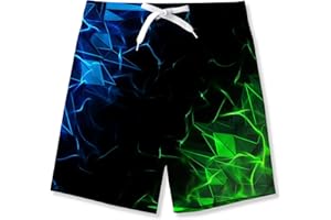 Fanient Maillot de Bain drôle imprimé en 3D pour garçons, vêtements de Plage à séchage Rapide, Short de Bain en Cours d'exécution