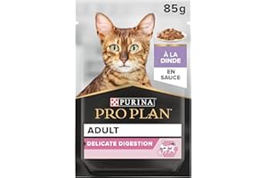 PURINA PRO PLAN | Delicate Nutrisavour | Tendres Morceaux En Sauce à la Dinde | Chat | Sachets Fraîcheur de 85g | Lot de 26