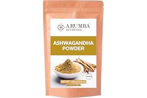 Arumba Ayurveda Ashwagandha Powder 500 Grams - Withania Somnifera Root Powder, Raw, Vegan, Non-GMO, No Additives or Preservatives