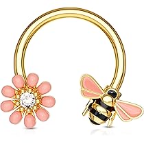 C Crareesi ania 3 Stück Helix Piercings Gold Bienen Blue Ohrringe C Crareesi ania 3 Stück Helix Piercings Gold Bienen Blue Ohrringe