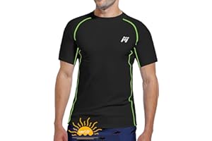 MEETWEE Herren Rash Guard Rash Vest Männer Langarm/Kurzarm UV Schutz T-Shirt Tops UPF 50+ Schnelltrocknend für Schwimmen Surfen Wassersport