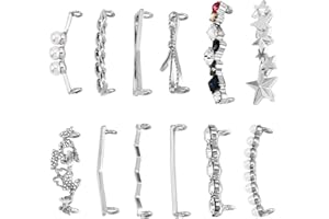 BEEFLYING Lacci per Scarpe Clip per Lacci di Scarpe in Lega di Zinco Fermagli per Scarpe con Strass per Scarpe Casual Accessorio di Moda Decorazioni