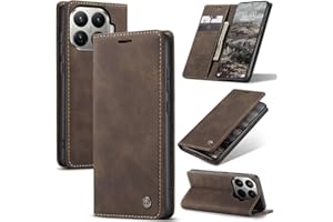 WJXEXRS Handyhülle für Xiaomi 15T Pro 5G Hülle, Premium Klapphülle Leder Schutzhülle Klappbar mit Kartenfach Ständer Magnet Handytasche Standfunktion Flip Case Lederhülle Xiaomi 15T Pro 5G -Kaffee