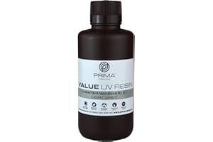 PrimaCreator Value - Resina UV lavabile in acqua, 500 ml, colore: Grigio chiaro