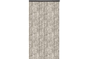 Arsvita Flauschvorhang 80x200 cm in Unistreifen grau, Perfekter Insekten- und Sichtschutz für Ihre Balkon- und Terrassentür, viele Farben