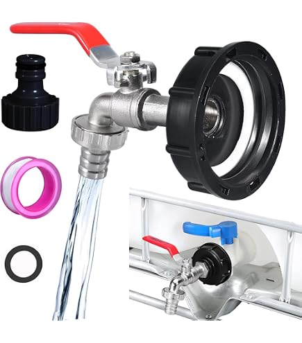 Raccordo Per Cisterna IBC S60x6 Con Riduzione 1/2″ E Tappo – Rubinetto E Guarnizione
