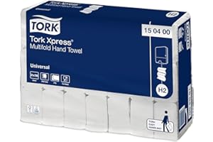 CUBEX PROFESSIONAL Tork 150400 Xpress Asciugamani Piegati a Z Multifold, 2 Veli, Bianco, 24X21,3 cm, 3990 Pezzi