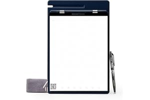 Rocketbook Orbit Legal Pad Letra – Bloc legal reutilizable inteligente – Azul marino, forrado/cuadrícula de puntos