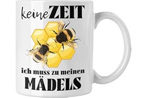 Trendation - Imker Geschenk Tasse Bienenzucht Kaffeetasse Geschenkideen Bienenzüchter Bienen Zuebhör (Weiß)