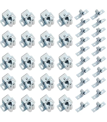 20 Chiusure A Doppio Rullo Per Porte Armadio - Con 80 Viti Per Mobili E Armadietti - Foto 11