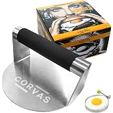 CORVAS - Smash Burger - Burger Crusher - Smash Burger Kit - Burger Press - 304 Stainless Steel Welded Smasher in One Piece -