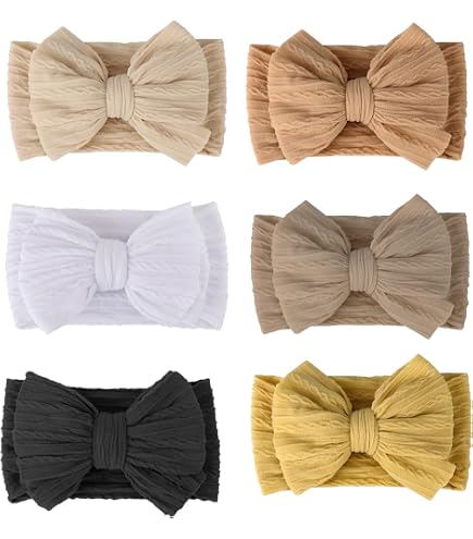 Lot De 3 Bandeaux à Fleurs Pour Bébé Fille - Nylon Doux Fait Main