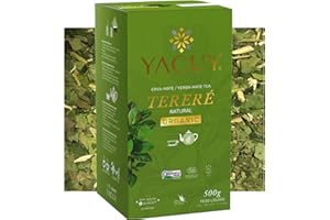 YERBOX Yacuy Yerba Mate Tè Terere Organic Vacuum 0.5 kg + Campione Regalo (40g): Ricco di antiossidanti e vitamine, accelera il metabolismo, senza zucchero | Brasile