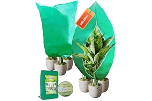 LAOYE 2 x ochrona roślin na zimę 80 g/m, ochrona roślin doniczkowych 180 x 120 cm, ochrona przed zamarzaniem, rośliny, wielokrotnego użytku, worki zimowe na rośliny na drzewa oliwne, z zamkiem błyskawicznym