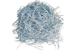 TASHELLS 200g Papier Déchiqueté, Remplissage Boite Cadeau, Raphia, Papier Cadeau-Bleu