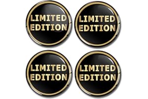 SkinoEu 4 x 60mm 3D Silicona Adhesivo Pegatinas Stickers Universal Tapas de Rueda de Centro Tapacubos para Coche Auto Tuning Limited Edition Oro Gold A 6460 O*