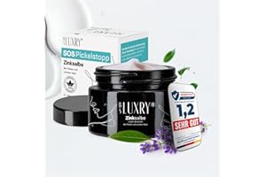 BS Luxry® Zinksalbe gegen Pickel & Akne – 50ml – mit Zinkoxid, Teebaumöl, Salicylsäure, Lavendel & Sheabutter – bei unreiner Haut, Mitessern- reduziert sichtbare Poren & Rosacea