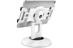 AboveTEK Retail POS Tablet Stand, 360° Swivel Business iPad Stand, 6-13" iPad Pro/Air/Mini Commercial Tablet Mount Holder, Rotating Design for Store Kiosk Office Showcase Reception Kitchen Desktop