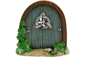 SETOFI Fairy Door, Wooden Fairy Doors for Garden Elf Door Miniature Yard Ornaments for Garden Yard Trees Style C