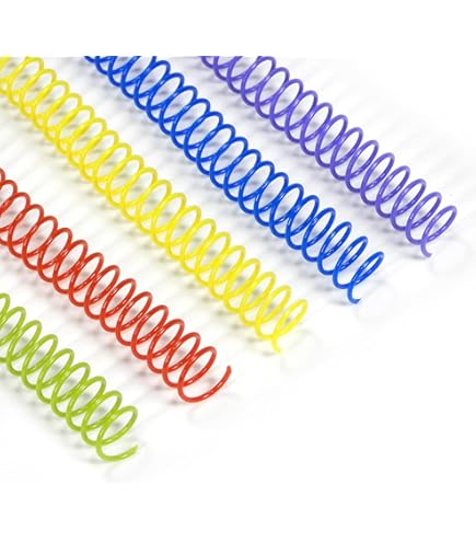 PATIKIL 12mm(1/2") Plastic Spiral Binding Coils, 50 Pcs Binding Spirals 85 Sheet Capacity 3:1 Pitch Binding Spirals For Binding Paper Sheets, Sky Blue