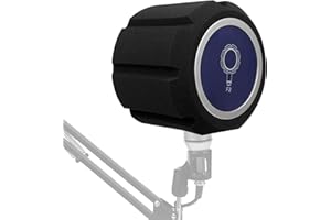 Michear F2 Microphone Pop Filter Professional Studio Recording Vocal Booth High Density Absorbent Isolation Shield Foam Mic Cover Foam Windscreen for Most Mic