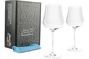 GABRIEL/PALATINA WERKSTATT Palatina Werkstatt ® Gabriel-Glas | Gold Edition Juego de 2 copas de vino sopladas artesanalmente | 90 gramos | apto para lavavajillas | + paño especial para limpiar vasos