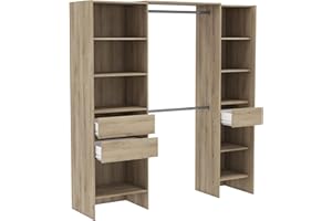 demeyere Sistema de Armario Ampliable Miami, Madera, Kronberg Roble, 191,8 x 204,5 x 50 (BxHxT)