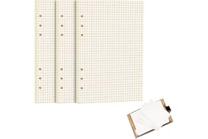 SINZAU Nachfüllpapier, 6 Löcher 135 Blätter für Notizbuch, Tagbuch, Skizze, Malerei, A6