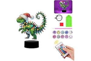 Demiawaking Diamond Painting Nachtlicht Tischdeko, Diamant Malerei Nachttischlampe Tischlampe LED Deko, DIY 5D Diamant Painting Lampe für Kinder Geburtstag Geschenke (16)