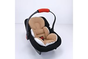Umay Baby Baby Car Seat Cushion – Universal Infant Car Seat Liner, Head & Body Support (Brown)