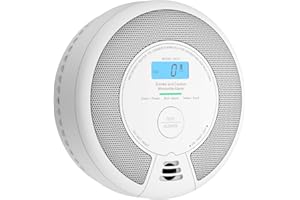X-Sense Combination Smoke and Carbon Monoxide Alarm with LCD Display & 10-Year Battery, Smoke Alarm for Home Compliant with EN 14604 and EN 50291 Standards, SC07