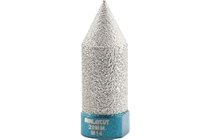 MINLAYCUT Diamond Cone Tile Bit 20MM Beveling Chamfer Finger Milling Bit for Enlarging Chamfering Milling Holes in Porcelain Tile Marble Granite