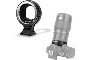 JJC EF-RF Autofokus-Adapter-Konverter für Canon EF EF/S Objektiv auf EOS R Ra RP R1 R3 R5II R5 R5c R6 R6II R7 R8 R10 R50 RF Mount Kamera, langlebige Metallhalterung Abnehmbarer Stativfuß mit 1/4"-20