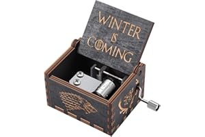 STOUCLA Holz-Spieluhr, Vintage-Stil, Geschnitzte Handkurbel, Holz-Spieluhr, Aus Holz Home Music Dekoration,Geschenke für Geburtstag/Valentinstag (G of T)