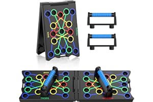 FEENAO Foldable Push Up Board, 24-In-1 Multi-function Home Workout Equipment, Burn Fat Strength Training Equipment for Effectively Exercise the Muscle of the Upper Body Shoulders,Chest,Back and Triceps