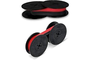 ARTOMNIVERA 2 Pairs Universal Typewriter Ribbon, Black And Red Ink Ribbon Twin Spool,Vintage Typewriter Ink Ribbon Twin Spool Replacement,Type Writer Ribbon Twin Spool Replacement Pack For Typewriter