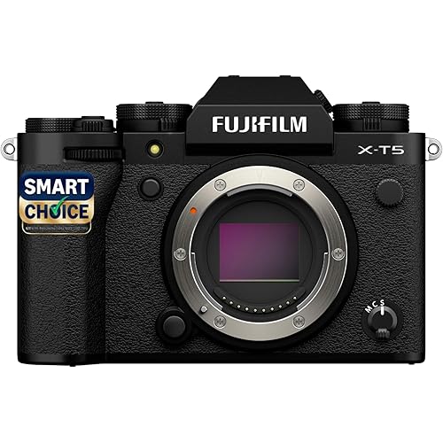 Fujifilm X-T5 40MP APS-C X-Trans Sensor|Smartchoice|Pixel Shift|IBIS System|Ultra high Resolution mirrorless Camera|6.2k 30p|Subject Tracking|Touchtracking|Quick Lever for Photo/Video-Black