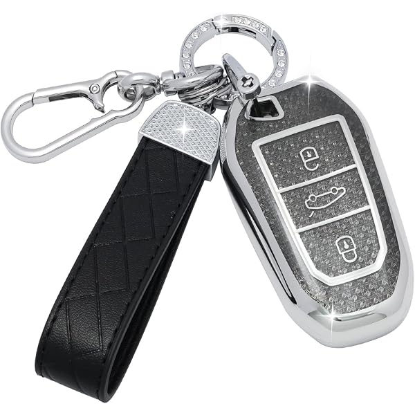 Metal leather car key cover suitable for Peugeot GTline GT