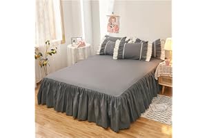 LPHFDCS Divan basskydd 1/3 st volanger sängkappa elastiskt band enfärgad madrassöverdrag sängöverkast eller 2 st örngott sängkjol (grön, 1 st kjol 180 x 200 cm)