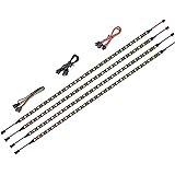 BTF-LIGHTING LED RGB PC Light Strip 4PCs 19in Striscia LED indirizzabile individualmente per testate LED RGB 5V 3 Pin per Asu
