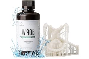 RI RESIONE RESIONE W90B Resina de impresora 3D lavable con agua Resina de curado UV LCD casi inodoro Resina de fotopolímero estándar de 405 nm para impresión 3D DLP MSLA LCD (500g, Blanco)