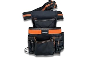 HARRY INDUSTRIES TidyFence Heavy Duty Fixings Fastener Tool Belt Pouch for Fence Builders, Decking, Landscaping & DIY – Adjustable, Durable, Multi-Pocket Belt for Tools, Screws, Spacers & Accessories