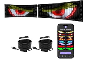 XAXVSTS 2 st LED-ögon för lastbilar, Devil Eyes LED-indikatortavla, Bluetooth-app, USB 5 V