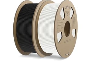 ‎JAYO JAYO Matte PLA Filament 1.75mm, 3D Drucker PLA Filament 2.2kg Spulen, Maßgenauigkeit +/- 0,02, PLA Matt Schwarz+Weiß