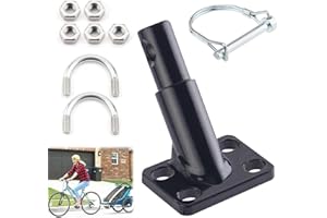 AOMANTIC SARL Attacco per Rimorchio Bicicletta, Accoppiatore per Rimorchio Bicicletta, Gancio per Rim-orchio per Bicicl-etta, Gancio di Traino per Rimo-rchio Bici, Gan-cio Traino Bici per Rimorc-hi di Bambini, Nero