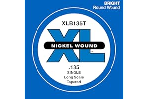 D'Addario XLB135T .135 Long Scale Nickel Wound Tapered Single String for Bass Guitar