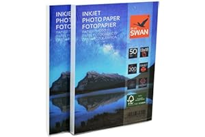 BLUE SWAN 100 fogli carta fotografica Lucida 13x18 cm 200g alta brillantezza impermeabile su un lato (13x18cm 200g)