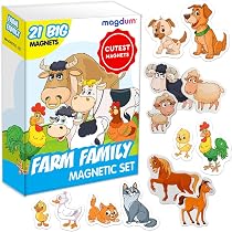 Magdum 18 PCS Aimants Animaux Maman Et Bébé - Jeux Éducatifs Frigo Enfant 3 Ans+