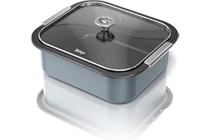 inja Combi Casserole Dish And Glass Lid, 4L Capacity, Non-Stick, Compatable with the Ninja Combi, For Baking Bread Or Slow Cooking Meats And Stews, Official Ninja Accessory, Sea Salt Grey