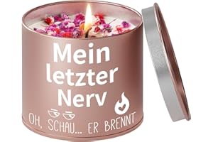 ‎PRSTENLY PRSTENLY Geschenke für Frauen, 9OZ Lavendel Kerzen Geschenk für Frau Freundin Mama Oma Schwester zum Geburtstag Weihnachten Oster, Geburtstagsgeschenk für Frauen, Mein Letzter Nerv [Energieklasse A]